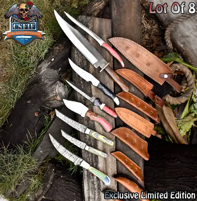 CSFIF Hunting Skinner Knife D2 Tool Steel Mixed Material Lot Of 8 • $43