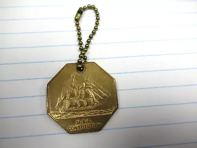 Vintage Older USS Constitution US Navy Old Ironsides Keychain • $24.99