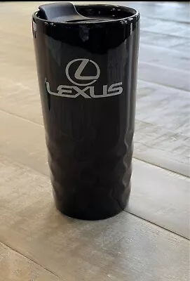 LEXUS Automobile H2GO Salerno Ceramic Black Tumbler Advertising Coffee Mug 15.2 • $14.50