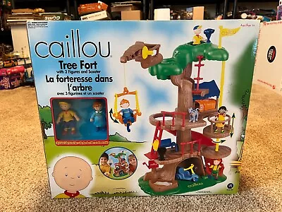 RARE Irwin Toys CAILLOU TREE FORT Playset W/ 3 Figures + Scooter UNUSED IN BOX • $124.99