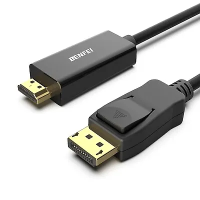 £4.99 • Buy Quality Display Port Dp To Hdmi Male Lcd Pc Hd Tv Laptop Av Cable Adaptor 1.8m
