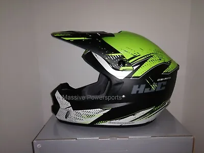 HJC CS-MX2 Krypt Motocross Helmet HI-VIZ XS SM MD LG XL 2XL 3XL ATV CS-MX BK • $95.99