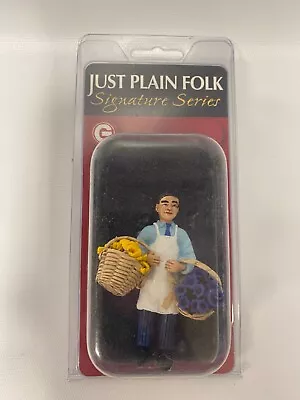 Just Plain Folk # 0333 G Scale Train Figure Man Holding 2 Baskets Of Flowers NEW • $10.95