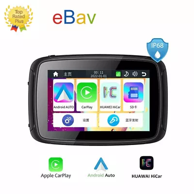 GPS Portable Motorcycle Navigator Wireless CarPlay Waterproof 5 IPS Touch Screen • $169.90