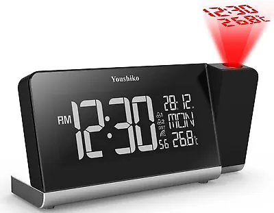 Radio Control Projection Clock ( MSF- UK Version ) With Colour Changing Display  • £44.99