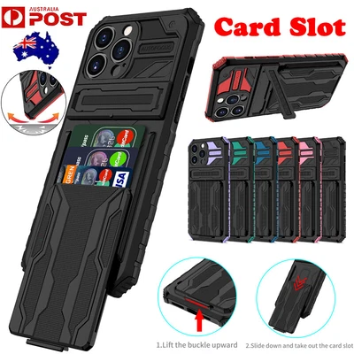 $6.99 • Buy For IPhone 14 13 12 11 Pro Max XR XS 8/7 Plus Case Shockproof Card Slot Cover