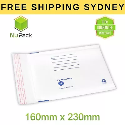 500x Bubble Mailers 01 160 X 230mm C5 A5 White Kraft Padded Envelopes Bag Bulk • $86.95