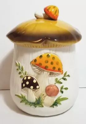 Sears Merry Mushroom Large Ceramic Canister Cookie Jar 1977 VG 11  • $104