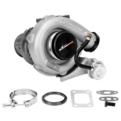 $231.98 • Buy T3 T4 Turbo .63 A/R Oil Colded  V Band Universal Turbocharger For 4/6 Cyl 420HP