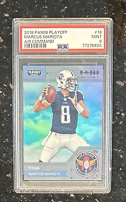 2018 Panini Playoff Football Marcus Mariota Air Command #18 Titans PSA 9 • $8.18