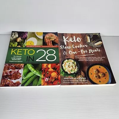 Keto In 28 Michelle Hogan & Keto Slow Cooker & One Pot Meals Martina Slajerova  • $36