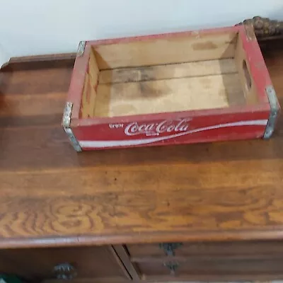 Vintage Coca-Cola Red Wood Bottle Crate Wooden Box Coke Temple Chattanooga 1976 • $19.99