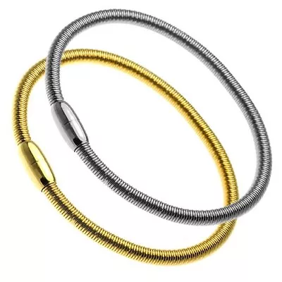 Spring Bangle Bracelet Magnetic Barrel Lock Hypoallergenic Surgical Steel • $9.99