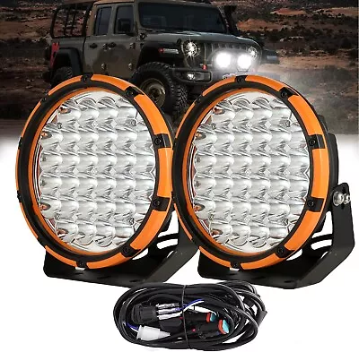 Pair Spot LED Driving Lights 9inch 36800LM Offroad Work SUV 4x4 Fog Headlights • $135.96