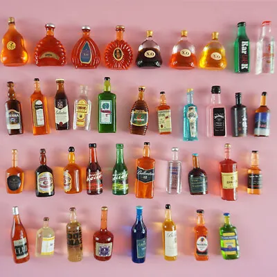 30x Dolls House 1:12 Scale Miniature Drinks Liquor Wine Bottles Bar Accessories • £7.50