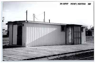 Richey Montana MT Postcard BN Depot 1981 Unposted Vintage RPPC Photo • $29.95