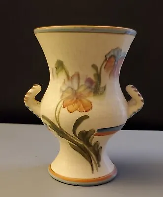 Weller Bonito 1927-33 Art Deco Pansy Flowered Handled Vase (Pillsbury) • $64.97
