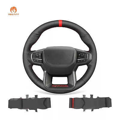 MEWANT DIY Genuine Leather Steering Wheel Cover For Ford Ranger Raptor 2022-2024 • $102.29