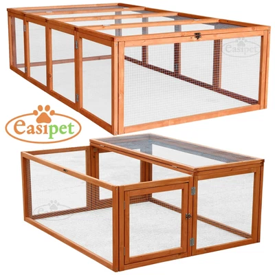 £89.99 • Buy Wooden Run Rabbit Guinea Pig Chicken Duck Ferret Puppy Pet Enclosure Roof Hutch