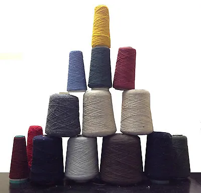 £24.99 • Buy Machine Knitting Yarn 100% Pure Wool Industrial Cones Clearance Crochet Craft
