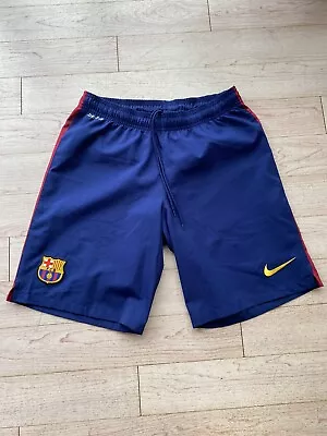 Nike FC Barcelona Soccer Shorts Size M Medium Used  Authentic • $48