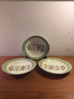 Egersund Flint Norway Kongo Art Pottery Dishes X3 • £30