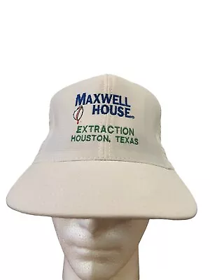 Vintage Maxwell House Extraction Houston TX Trucker Hat Snapback Mesh Made USA • $29.99