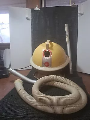 Vtg Hoover Constellation Cannister Vacuum Cleaner# 843 Mustard Yellow Atomic • $65