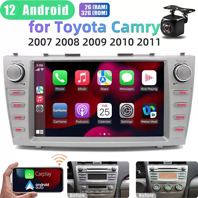 CarPlay 9  For Toyota Camry 2007-2011 Car NO DVD Player GPS Navi BT Radio Stereo • $144.90