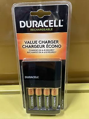 Duracell CEF14 NiMH Battery Value Charger With 4 AA Batteries • $15