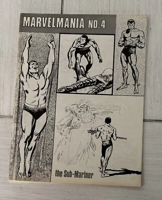 Marvelmania 4 (1970) VF 1st Print Sub-Mariner Captain America Barry Smith Romita • $60