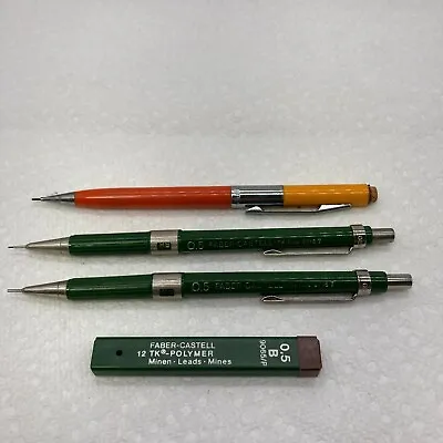 Two Faber-Castell TK-FINE 9715 T Mechanical Pencil 0.5 Mm Germany & One Scripto • $38.49