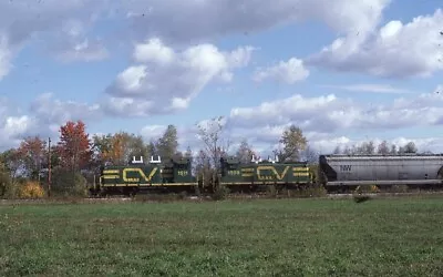 CV CENTRAL VERMONT Railroad Train Locomotive Original 1981 Photo Slide • $3.99