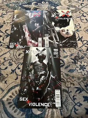 X-FORCE: SEX AND VIOLENCE 1-3 COMPLETE SERIES 2010 Marvel 1 2 3 Wolverine Yost • $17.99