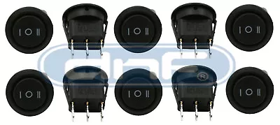 10 Pack 6a 250v 10a 125v On/off/on 3 Position Mini Round Rocker Switch 12v Spdt • $11.75