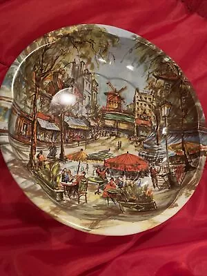 Vintage Paris Street Scene Tin Tray Dish~10”~Daher Decorated Ware~1971~England • $29