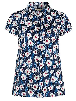 £19.79 • Buy EX SEASALT Navy Floral Rushmaker Cotton Voile Shirt Sizes 8 10 12 16 RRP £39.95