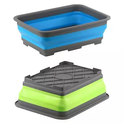 Collapsible Washing Up Bowl For Camping Foldable  Travel Caravan Kitchen Bowl • £8.19