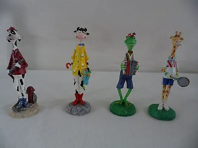 Lot Of 4 Russ Berrie Tall Tales Toadally Lob Machine Udder Hot Diggety Figurines • £29.18