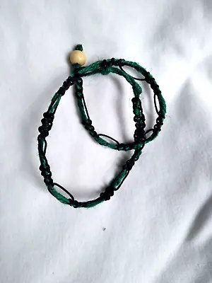 SURFER Boho  HEMP NECKLACE 18   Adj Unisex Macrame Boho Hippie USA Seller New • $9.99