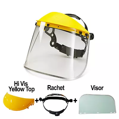 £6.99 • Buy Full Face Shield Clear Flip Up Visor Eye Protection Mask Safety Work Guard New