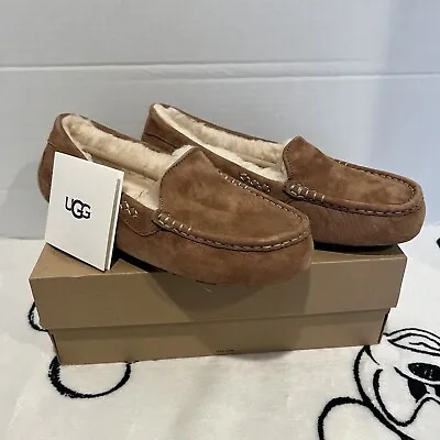 Women UGG Ansley Slipper Size 10 Wide Water Resistant Chestnut Suede Brand New • $94.99