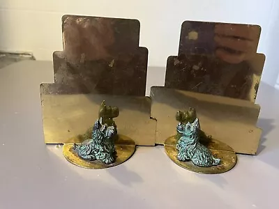 Vintage Brass With Bronze Scottie Dog Bookends (2) • $24