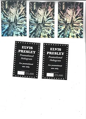 ELVIS PRESLEY PROMOTIONAL HOLOGRAM   ROCKSTREET 1995.  X Of 25000 5 PIECES • $10