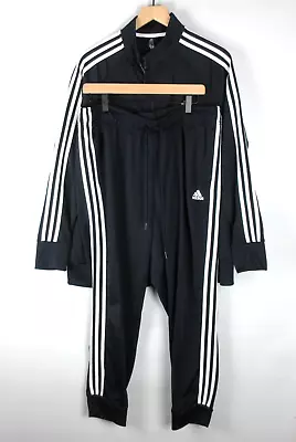 Adidas Essentials Tricot Track Suit Adult 2X 2XL Legend Ink Warm Up Slim Stripes • $52.95