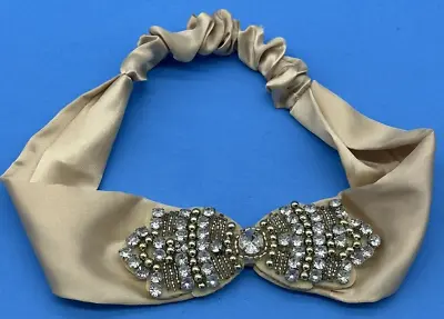 Bejeweled Women's Satin Stretchy Vintage  Headband Reminiscent Of Roaring 20's • $4.90