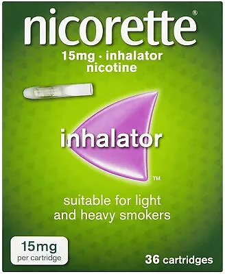 £44.09 • Buy Nicorette Inhalator 15 Mg X 36 Cartridges Fast Craving Relief (Quit Smoking Aid)