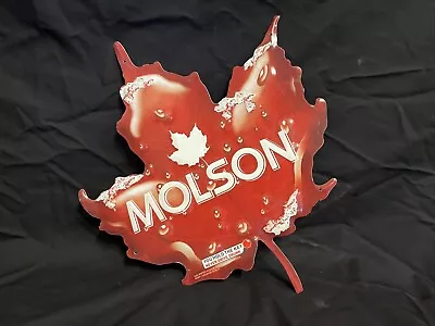 Molson Maple Leaf Canadian Beer Ale Metal Sign Red Man Cave Advertising Decor • $29.99