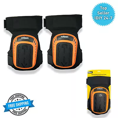 £19.99 • Buy Rolson Heavy Duty Gel Knee Safety Pads For Work - Comfort Knee Guards