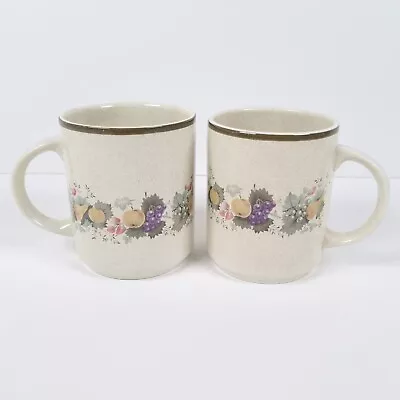 £19.50 • Buy Royal Doulton Lambethware Harvest Garland Tea Coffee Mugs Vintage England X 2